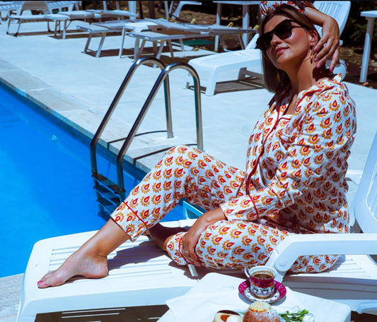 Athena Flower Long Set by Global Inspired Threads