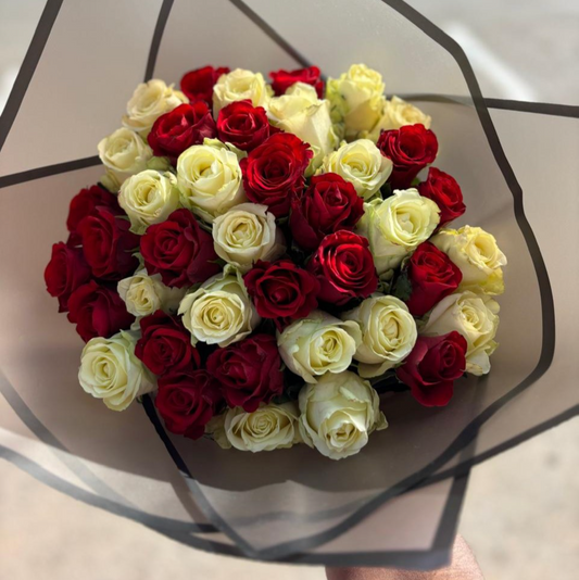Cream & Romance Roses by Amen's Exquisite Florist
