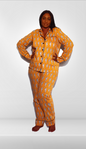 Mustard Mynae Bird Long Set by Global Inspired Threads