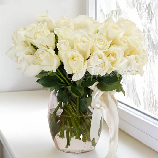 White Roses by Amen's Exquisite Florist